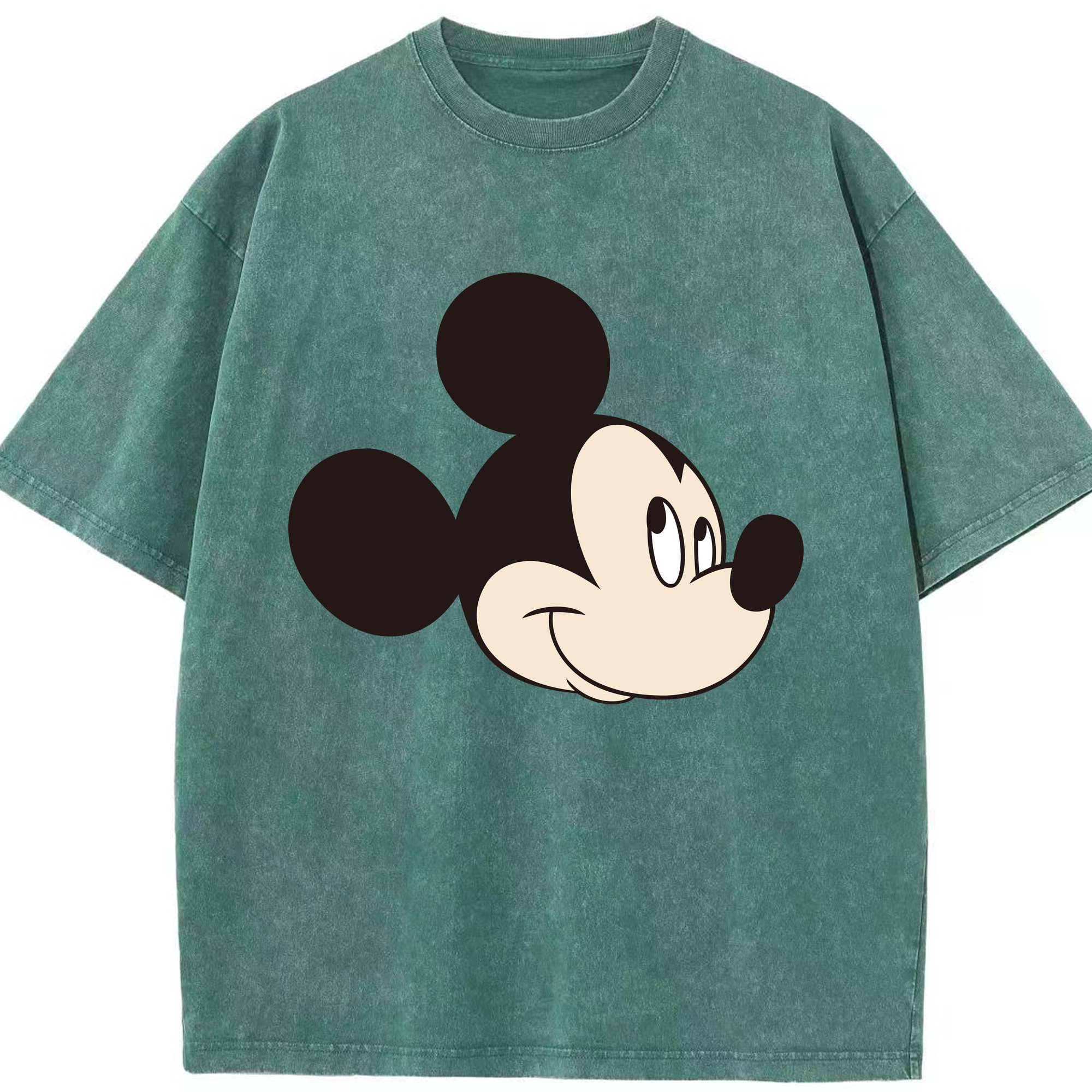 （画像用） ミッキーマウス Mickey Mouse 綿100% ヴィンテージ風 半袖Tシャツ（フロントプリント）